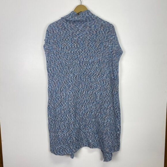 Cabi Blue Knit Long Duster Open Front Sleeveless Cardigan - Picture 10 of 13